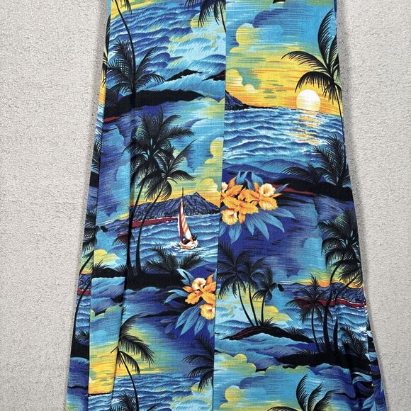 Vintage Marisol Womens Fit Small Slinky Maxi Hawaiian Resort Wear Tropical Beach - Picture 15 of 16